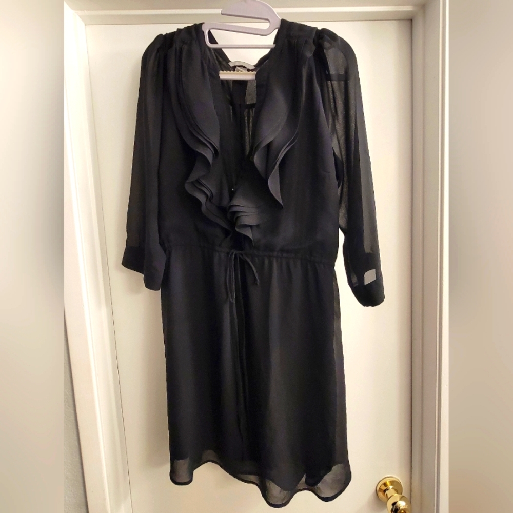 H&M Black Ruffle Dress
